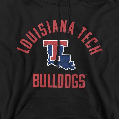 Louisiana Tech University Official Bulldogs Logo Unisex Adult Pull-Over Hoodie in Saudi Arabia