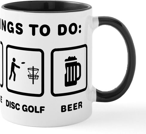 كوب جولف CafePress Disc Golf سعة 11 أونصة (325 مل) كوب قهوة من السيراميك in Kuwait