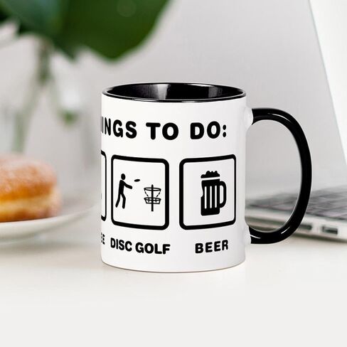 كوب جولف CafePress Disc Golf سعة 11 أونصة (325 مل) كوب قهوة من السيراميك in Kuwait