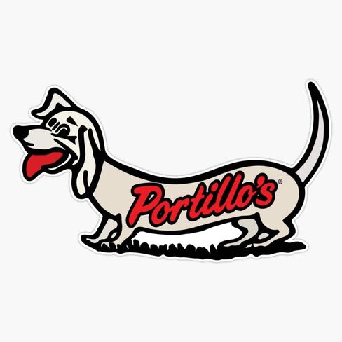 Portillo'S هوت دوج الفينيل ملصق مضاد للمياه ملصق سيارة محمول جدار نافذة ملصقات للسيارة متعددة الأشكال 5" in Saudi Arabia