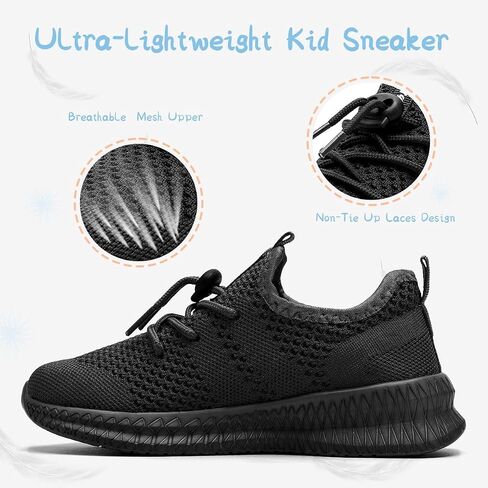 Kids Running Shoes for Boys and Girls – Lightweight Mesh Athletic Sneakers with Non-Slip Sole, Breathable Walking & Tennis Shoes for Toddler, Little Kid, Big Kid in Saudi Arabia