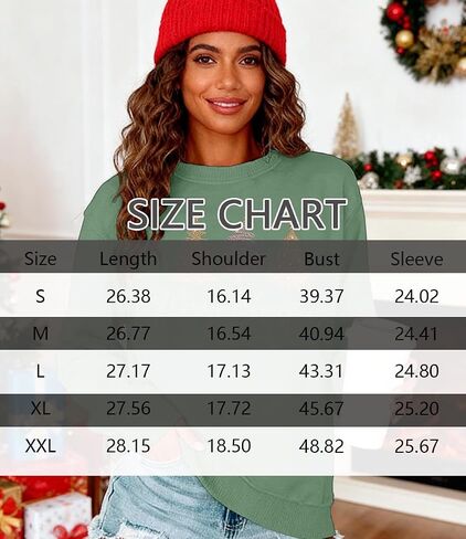 Christmas Sweaters for Women Embroidered Crewneck Pullover Holiday Party Top Merry Christmas Sweatshirts Women in Saudi Arabia