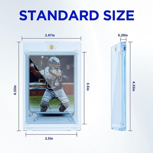 35Pt Magnetic Card Holders 8 Pack Hard Plastic UV Protection One-Touch Sleeves for Baseball Cards, Gaming Cards, MTG Cards, Sports Cards, Trading Cards Display and Protection in Saudi Arabia