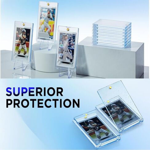 35Pt Magnetic Card Holders 8 Pack Hard Plastic UV Protection One-Touch Sleeves for Baseball Cards, Gaming Cards, MTG Cards, Sports Cards, Trading Cards Display and Protection in Saudi Arabia