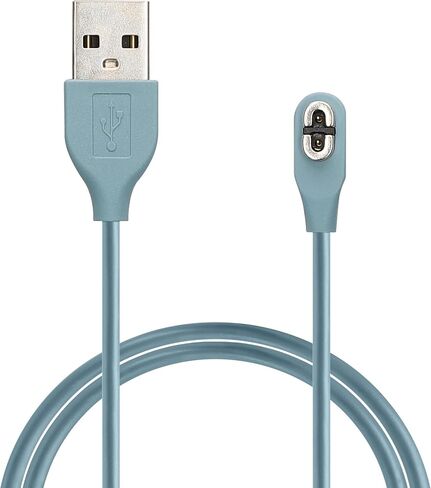 kwmobile USB Cable Charger Compatible with AfterShokz Aeropex AS800 / OpenComm ASC100SG Cable - Charging Chord for Smart Watch - Light Blue in Saudi Arabia