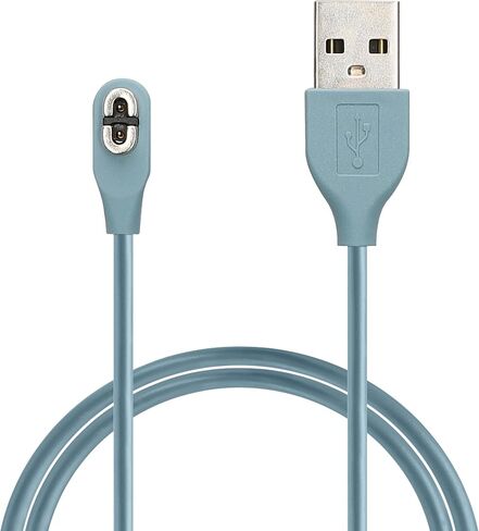 kwmobile USB Cable Charger Compatible with AfterShokz Aeropex AS800 / OpenComm ASC100SG Cable - Charging Chord for Smart Watch - Light Blue in Saudi Arabia