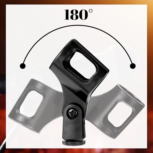 4Pcs Microphone Clip Mic Holder Adjustable Angle Flexible Rubber Handheld Wireless Mic Holders Clamp for Handheld Microphones(Inner Diameter Range 30-50mm) in Kuwait