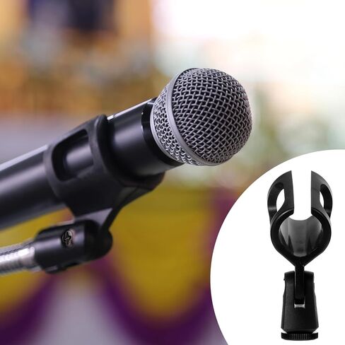 4Pcs Microphone Clip Mic Holder Adjustable Angle Flexible Rubber Handheld Wireless Mic Holders Clamp for Handheld Microphones(Inner Diameter Range 30-50mm) in Kuwait