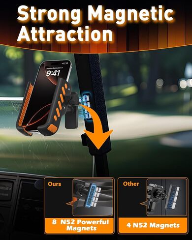 Golf Cart Phone Holder, Phone Caddy for Golf Cart with Super Strong N52 Magnets, Fits EZGO/Yamaha/Club Car/Icon Golf Cart, Golf Accessories for Men & Women - Golf Cart, Gym (2 Pack) in Saudi Arabia
