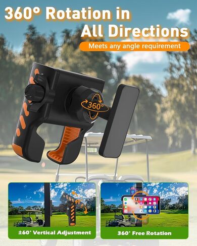Golf Cart Phone Holder, Phone Caddy for Golf Cart with Super Strong N52 Magnets, Fits EZGO/Yamaha/Club Car/Icon Golf Cart, Golf Accessories for Men & Women - Golf Cart, Gym (2 Pack) in Saudi Arabia