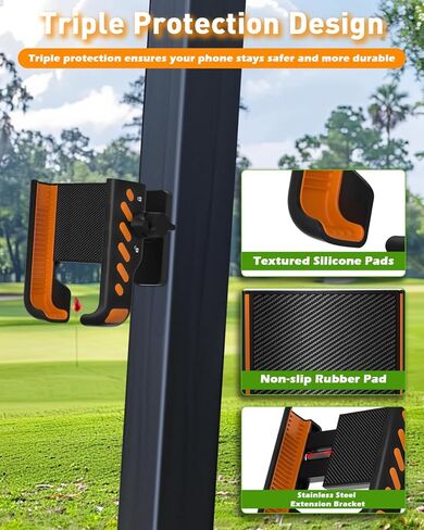 حامل هاتف عربة الجولف، حامل هاتف لعربة الجولف مع مغناطيس N52 فائق القوة، يناسب EZGO/Yamaha/Club Car/Icon Golf Cart، ملحقات الجولف للرجال والنساء - عربة الجولف، صالة الألعاب الرياضية (عبوتان) in Kuwait