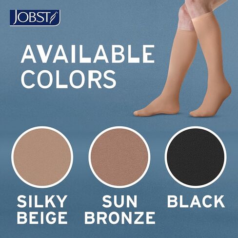 JOBST ACTIVA غير شفاف 15-20 مم زئبق جوارب ضغط عالية في الركبة، مغلق عند الأصابع، أسود، متوسط in Saudi Arabia
