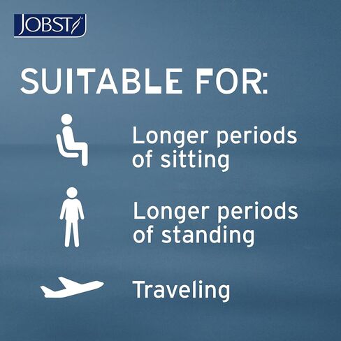 JOBST ACTIVA غير شفاف 15-20 مم زئبق جوارب ضغط عالية في الركبة، مغلق عند الأصابع، أسود، متوسط in Saudi Arabia