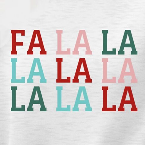 Women Christmas Sweatshirts Fa La La La Christmas Song Long Sleeve Xmas Music Notes Crewneck Tops in Saudi Arabia