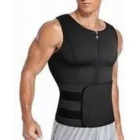 Moldeador de cuerpo para hombre, chaleco de entrenamiento de cintura, Black in Kuwait
