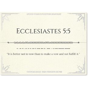 Morse Code Bracelets for Women, Christian Bible Verse Bracelets, Scripture S925 Sterling Silver Inspirational Faith Jewelry, Religious Gifts for Women in Kuwait