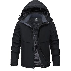 QMP Winter Jackets For Men with Hoode Ski Snow Snowboarding Waterproof Fleece Liner Coats Windproof Raincoat 6 Pockets in Saudi Arabia