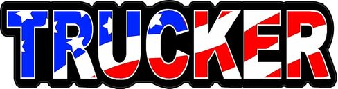 3 - Trucker US Flag Hard Hat/Helmet Stickers 1" x 2" H149 in Saudi Arabia