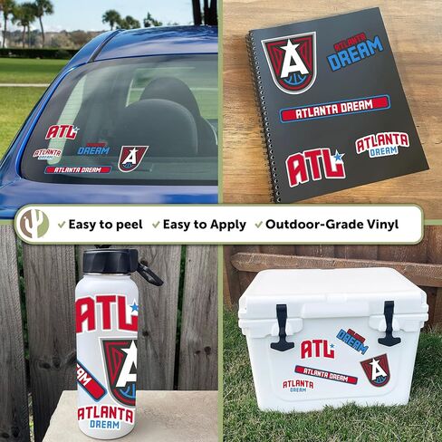 Desert Cactus Atlanta Dream Sticker WNBA Women's National Basketball Association Officially Licensed Vinyl Decal Laptop Water Bottle Car Scrapbook (Type 2) in Saudi Arabia