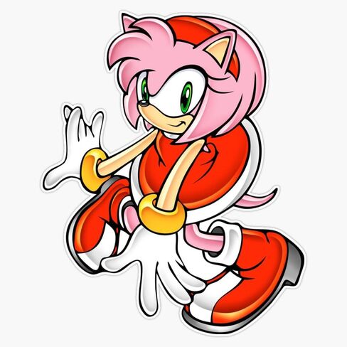 Amy Rose - Sonic Bumper Sticker Vinyl Decal 5" in Saudi Arabia