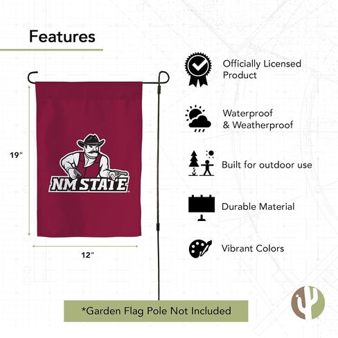 Desert Cactus New Mexico State University NMSU Garden Flag – 19 x 12 inch New Mexico State Aggies Banner, For Outdoor Display and Events (Design A) in Saudi Arabia