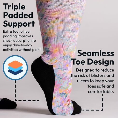 Viasox EasyStretch Diabetic Socks for Men & Women, Non Binding, Seamless Toe, Loose Fit in Kuwait