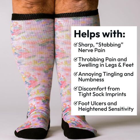 Viasox EasyStretch Diabetic Socks for Men & Women, Non Binding, Seamless Toe, Loose Fit in Kuwait