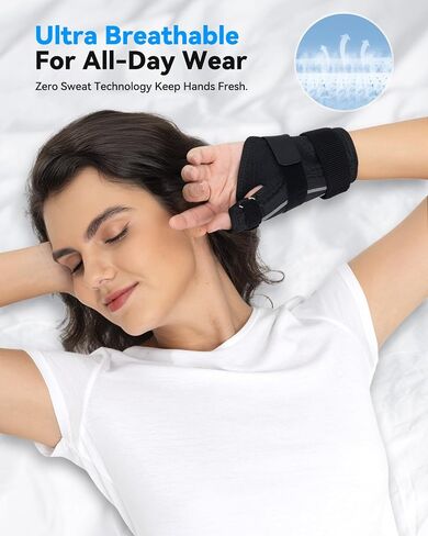 Thumb Brace Ergonomical Right or Left Hand, Thumb Spica Splint Thumb Splint for Trigger Thumb，Thumb Support for Tenosynovitis De Quervains, CMC Pain Relief(Pink S/M) in Saudi Arabia