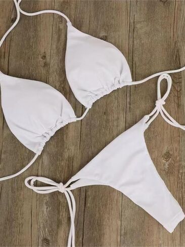 Swim Basics Vacation Beach Solid Color Bikini Set Summer in Saudi Arabia