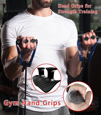 2 Pair Weight Lifting Grips for Men Women, Ergonomics Workout Silicone Gym Grips Pads for Palm Protection, for Weight Lifting, Pull-Ups, Gym Training and Exercise in Saudi Arabia