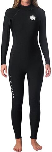 بدلة سباحة نسائية Dawn Patrol بسحاب خلفي مقاس 3/2 مم من Rip Curl - أسود in Kuwait