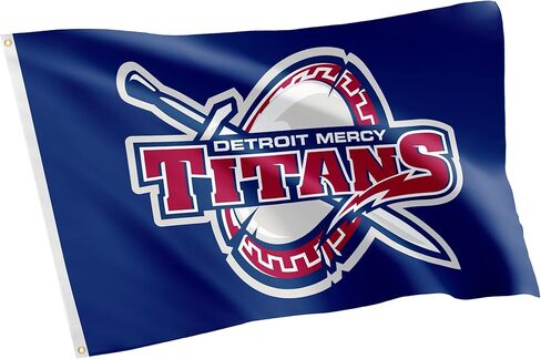 Desert Cactus University of Detroit Mercy UDM Flag - 3 x 5 Feet Titans Banner, Indoor/Outdoor Durable Fabric, 100% Polyester Design (Style 1) in Saudi Arabia