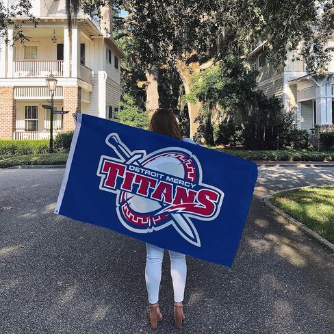 Desert Cactus University of Detroit Mercy UDM Flag - 3 x 5 Feet Titans Banner, Indoor/Outdoor Durable Fabric, 100% Polyester Design (Style 1) in Saudi Arabia