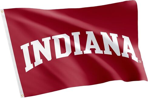 Desert Cactus Indiana University IU Flag - 3 x 5 Feet Hoosiers Banner, Indoor/Outdoor Durable Fabric, 100% Polyester Design (Style 1) in Saudi Arabia