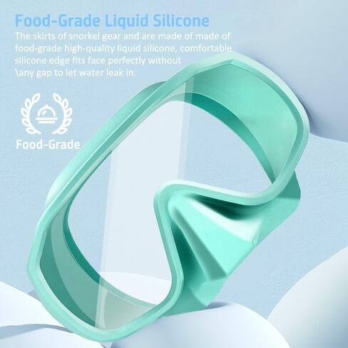 Snorkel Set Adults, Snorkeling Gear Adults with 180°Tempered Glass, Anti-Fog Frameless Snorkel Mask Set, Adjustable Snorkeling Mask for Snorkel Scuba Diving Swimming Travel in Saudi Arabia