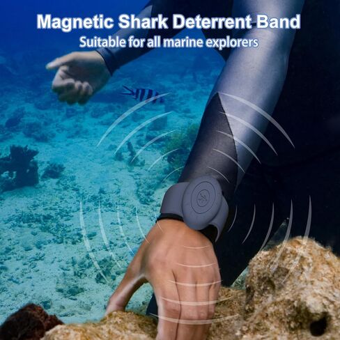 Magnetic Shark Deterrent Band for Swimming, Surfing & Diving – No Batteries, Lightweight Ankle/Wrist Band with Storage Case in Kuwait