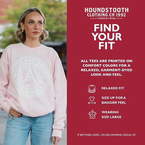 أركنساس Razorback Maker's Mark Sweatshirt | مرخص رسميًا من الرابطة الوطنية لرياضة الجامعات | قطن ناعم، مقاس كلاسيكي in Kuwait