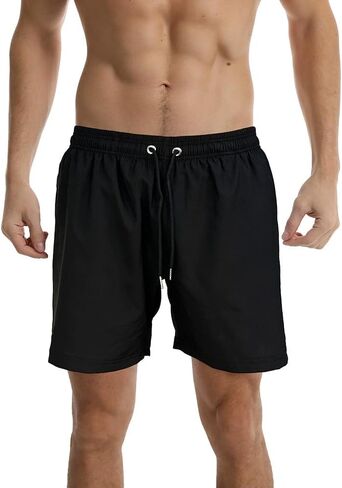 Men's Casual Shorts with Pockets Moisture-Wicking 4-Way Stretch Elastic Waistband Running Shorts in Saudi Arabia