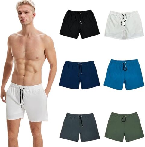 Men's Casual Shorts with Pockets Moisture-Wicking 4-Way Stretch Elastic Waistband Running Shorts in Saudi Arabia