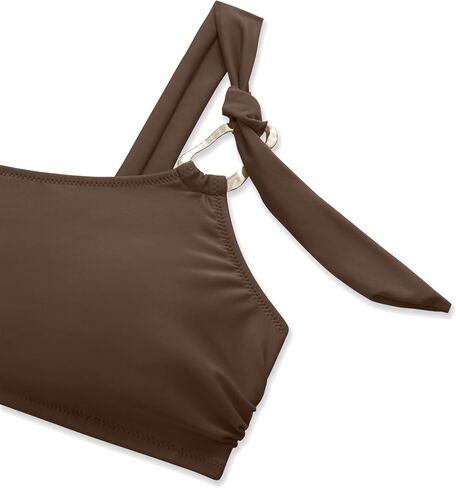 MOOSLOVER Women One Shoulder Bikini Sets High Waisted Two Piece Swimsuits Modest Bathing Suit in Saudi Arabia