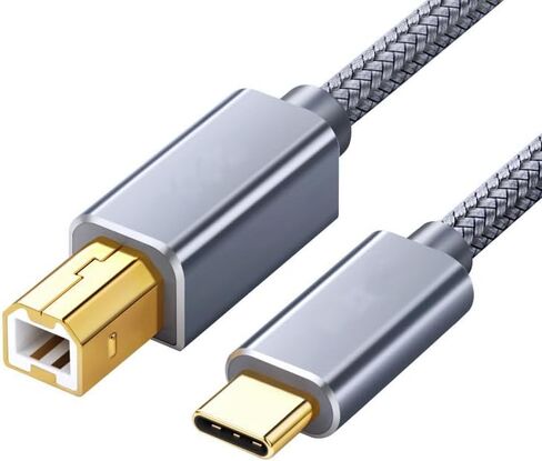 USB B to USB C Printer Cable 3.3FT, Type B to Type C Printer Cord, MIDI Cable for Digital Piano, MIDI Keyboard, DJ Controller in Saudi Arabia