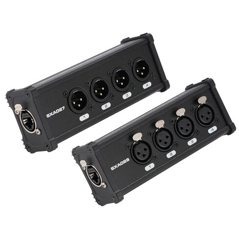 4 Channel Snake 3 Pin XLR/DMX/AES-EBU to Ethercon RJ45 Cat5/Cat6 Ethernet Extender for Stage Sound Lighting and Recording Studio with 2 Ft Breakout Cable(Male&Female) in Kuwait