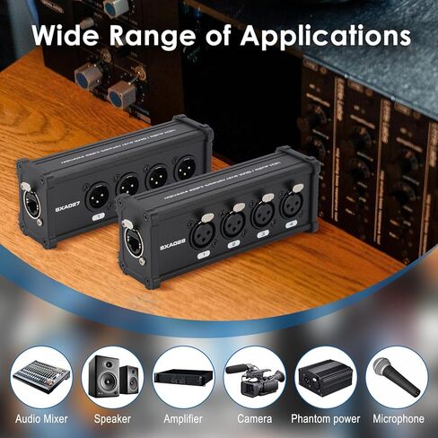 4 Channel Snake 3 Pin XLR/DMX/AES-EBU to Ethercon RJ45 Cat5/Cat6 Ethernet Extender for Stage Sound Lighting and Recording Studio with 2 Ft Breakout Cable(Male&Female) in Kuwait