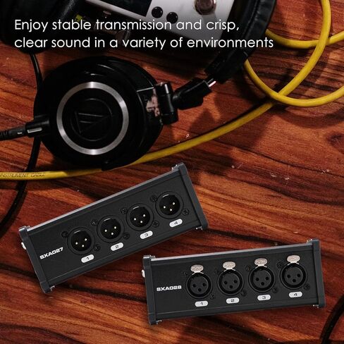 4 Channel Snake 3 Pin XLR/DMX/AES-EBU to Ethercon RJ45 Cat5/Cat6 Ethernet Extender for Stage Sound Lighting and Recording Studio with 2 Ft Breakout Cable(Male&Female) in Kuwait