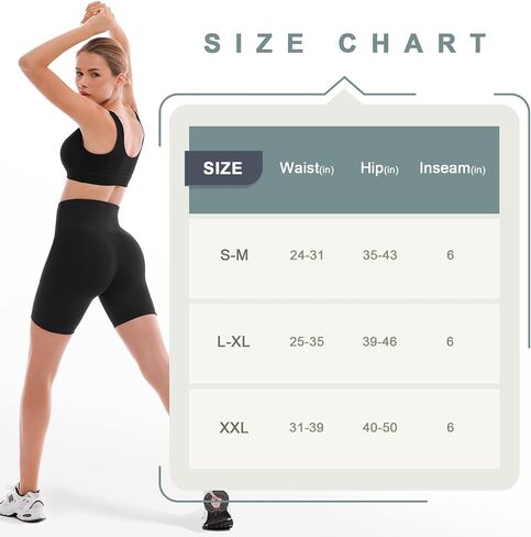 6" Biker Shorts Women with Pockets High-Waisted Yoga Shorts for Workout in Saudi Arabia