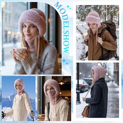 HAIMEIKANG Ski Mask Balaclava for Men and Women - Windproof Face Mask Winter Warm Neck Cover for Extreme Cold Weather in Saudi Arabia