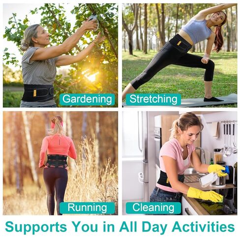 دعامة خلفية رفيعة للغاية لتخفيف آلام أسفل الظهر - حزام دعم قطني خفيف الوزن مع نسيج مسامي - مقاس نحيف وغير مرئي تحت الملابس - دعم عرق النسا والقرص المنفتق للنساء والرجال in Kuwait