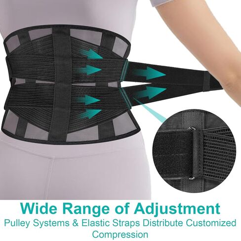 دعامة خلفية رفيعة للغاية لتخفيف آلام أسفل الظهر - حزام دعم قطني خفيف الوزن مع نسيج مسامي - مقاس نحيف وغير مرئي تحت الملابس - دعم عرق النسا والقرص المنفتق للنساء والرجال in Kuwait