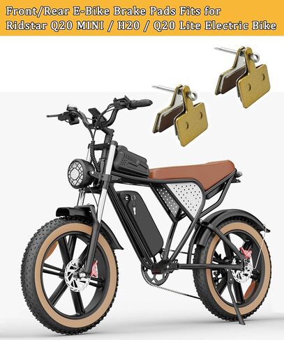 2 Pairs E-Bike Front&Rear Brake Pads Fits for Ridstar Q20 MINI / H20 / Q20 Lite Electric Bike Accessories in Saudi Arabia
