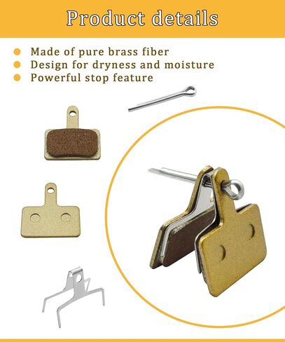 2 Pairs E-Bike Front&Rear Brake Pads Fits for Ridstar Q20 MINI / H20 / Q20 Lite Electric Bike Accessories in Saudi Arabia